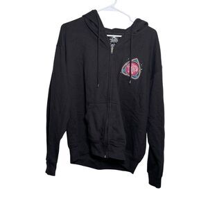 Halloween Horror Nights Sweatshirt Women's Small 2023 Black Full Zip Hoodie